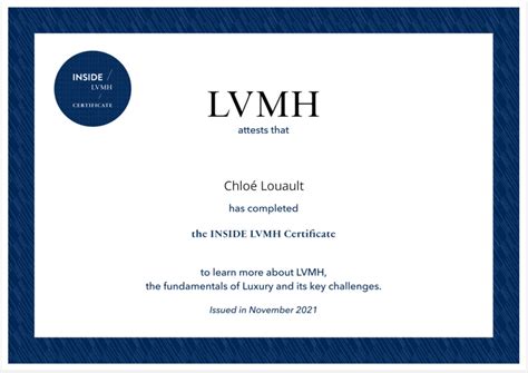 lvmh certificate program.